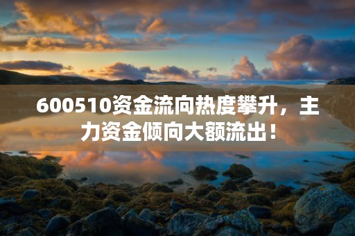 600510资金流向热度攀升，主力资金倾向大额流出！