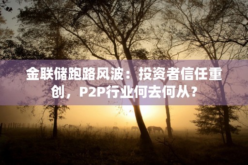 金联储跑路风波：投资者信任重创，P2P行业何去何从？