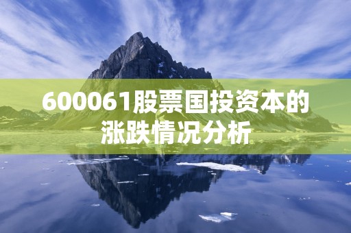 600061股票国投资本的涨跌情况分析