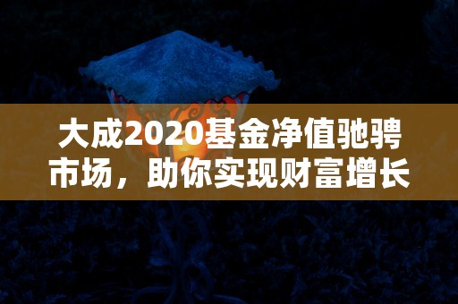 大成2020基金净值驰骋市场，助你实现财富增长！