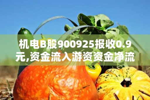 机电B股900925报收0.9元,资金流入游资资金净流出0.17万元