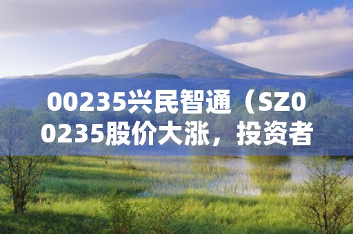 00235兴民智通（SZ00235股价大涨，投资者欢喜不已