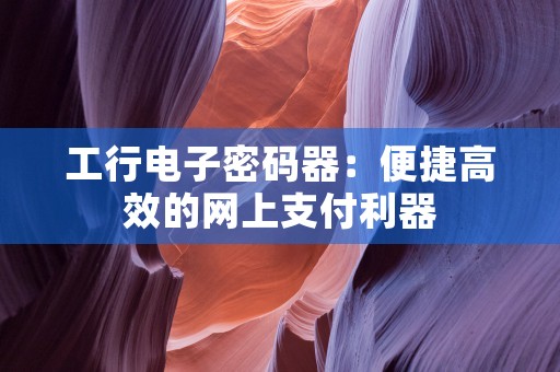 工行电子密码器：便捷高效的网上支付利器