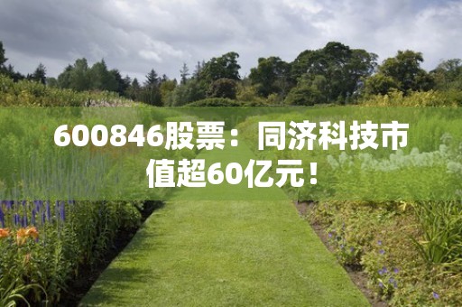 600846股票：同济科技市值超60亿元！