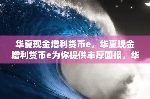 华夏现金增利货币e，华夏现金增利货币e为你提供丰厚回报，华夏现金增值货币