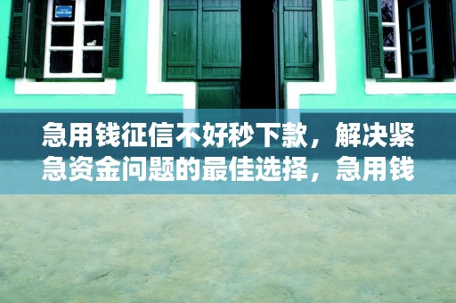 急用钱征信不好秒下款，解决紧急资金问题的最佳选择，急用钱征信花了哪里可以快速借到钱