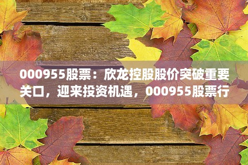 000955股票：欣龙控股股价突破重要关口，迎来投资机遇，000955股票行情