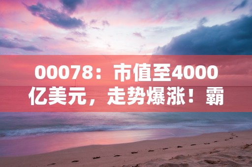 00078：市值至4000亿美元，走势爆涨！霸气富豪酒店引爆投资者热情！，000027市值