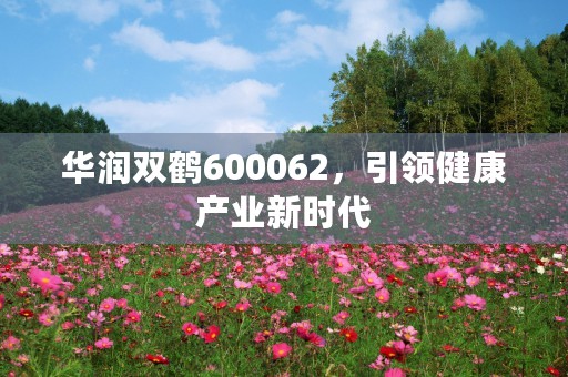 华润双鹤600062，引领健康产业新时代