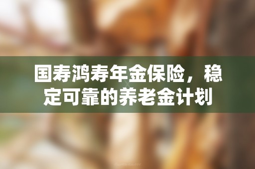 国寿鸿寿年金保险，稳定可靠的养老金计划