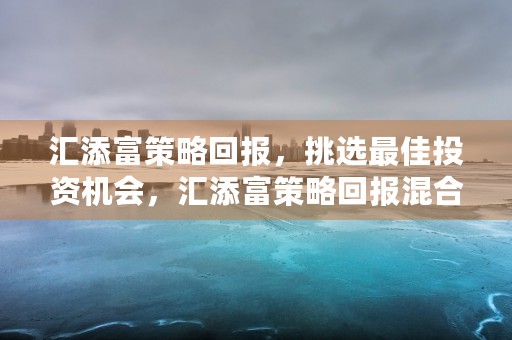 汇添富策略回报，挑选最佳投资机会，汇添富策略回报混合470008