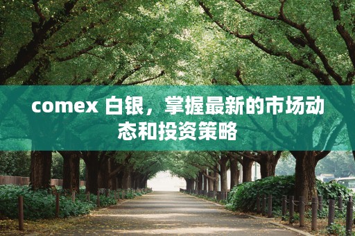 comex 白银，掌握最新的市场动态和投资策略