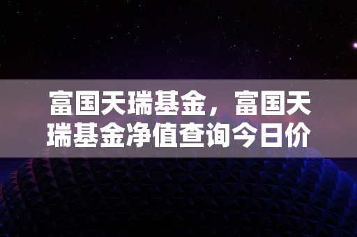 富国天瑞基金，富国天瑞基金净值查询今日价格