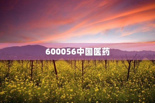 600056中国医药