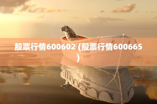 股票行情600602 (股票行情600665)