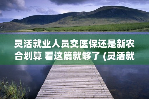 灵活就业人员交医保还是新农合划算 看这篇就够了 (灵活就业人员交医保)