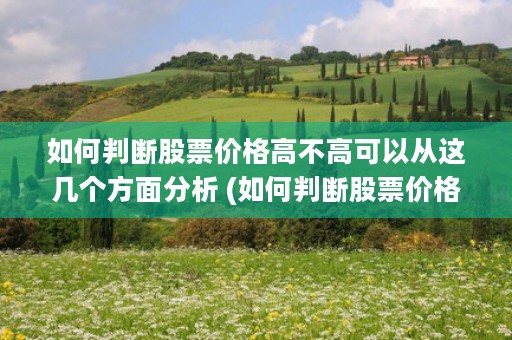 如何判断股票价格高不高可以从这几个方面分析 (如何判断股票价格是否高估)