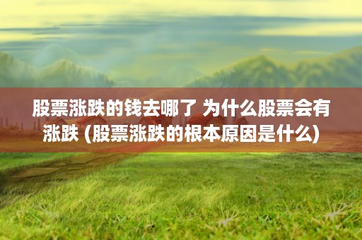 股票涨跌的钱去哪了 为什么股票会有涨跌 (股票涨跌的根本原因是什么)