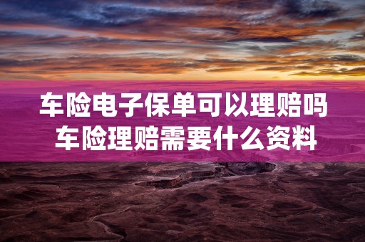 车险电子保单可以理赔吗 车险理赔需要什么资料 (车险电子保单可以发给别人吗)