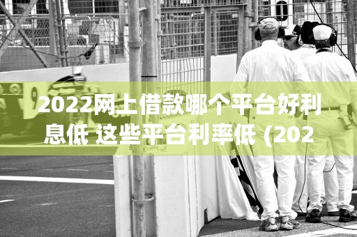 2022网上借款哪个平台好利息低 这些平台利率低 (2022银行借款利率)