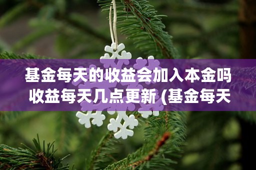 基金每天的收益会加入本金吗 收益每天几点更新 (基金每天收益会叠加吗)