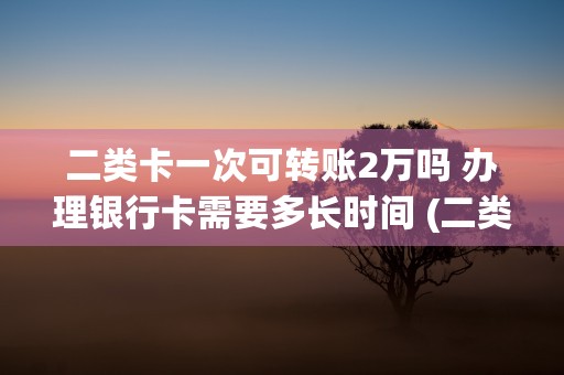 二类卡一次可转账2万吗 办理银行卡需要多长时间 (二类卡一次转账多少钱限额)