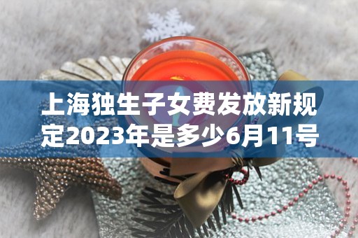 上海独生子女费发放新规定2023年是多少6月11号开始执行 (上海独生子女费发放新规定2020)