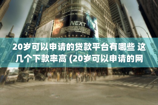 20岁可以申请的贷款平台有哪些 这几个下款率高 (20岁可以申请的网贷口子)