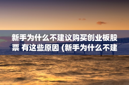 新手为什么不建议购买创业板股票 有这些原因 (新手为什么不建议养虎纹熊)