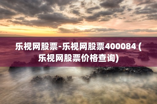 乐视网股票-乐视网股票400084 (乐视网股票价格查询)