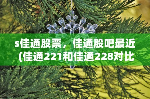 s佳通股票，佳通股吧最近 (佳通221和佳通228对比)