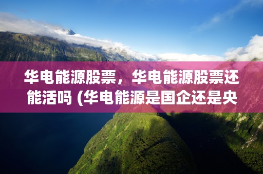 华电能源股票，华电能源股票还能活吗 (华电能源是国企还是央企吗)