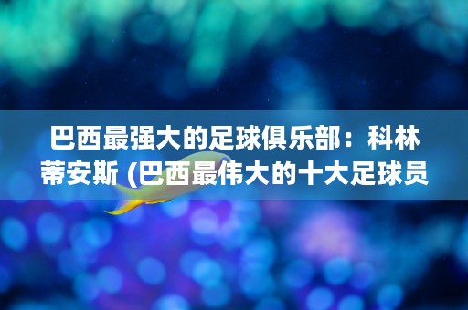 巴西最强大的足球俱乐部：科林蒂安斯 (巴西最伟大的十大足球员)