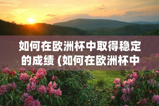 如何在欧洲杯中取得稳定的成绩 (如何在欧洲杯中取名字)