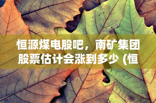 恒源煤电股吧，南矿集团股票估计会涨到多少 (恒源煤电(600971)股吧)