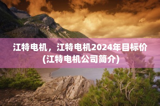 江特电机，江特电机2024年目标价 (江特电机公司简介)