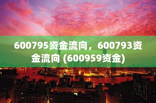 600795资金流向，600793资金流向 (600959资金)