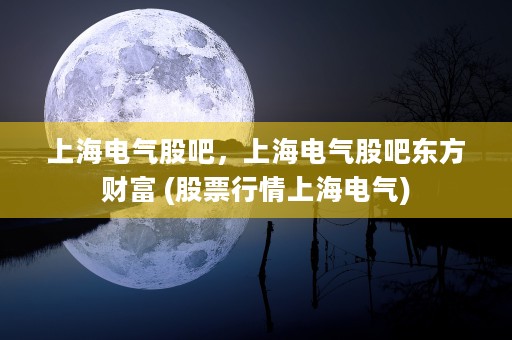 上海电气股吧，上海电气股吧东方财富 (股票行情上海电气)