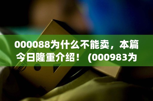 000088为什么不能卖，本篇今日隆重介绍！ (000983为什么停牌)