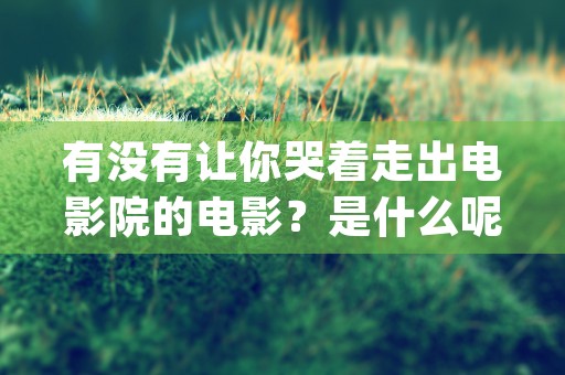 有没有让你哭着走出电影院的电影？是什么呢，来看看本篇专业解答 (一定也可以叫你笑)