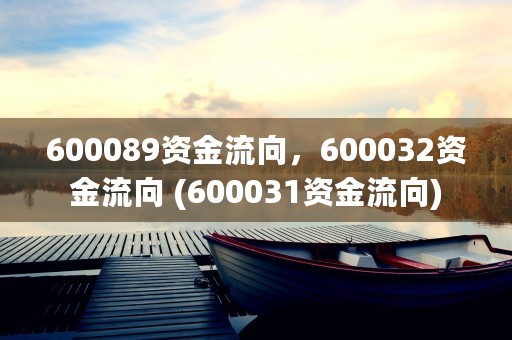 600089资金流向，600032资金流向 (600031资金流向)