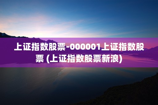 上证指数股票-000001上证指数股票 (上证指数股票新浪)