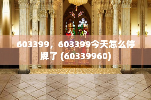 603399，603399今天怎么停牌了 (60339960)