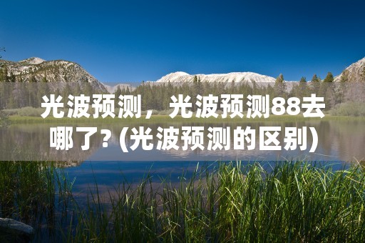 光波预测，光波预测88去哪了? (光波预测的区别)