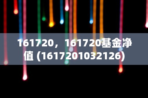 161720，161720基金净值 (1617201032126)