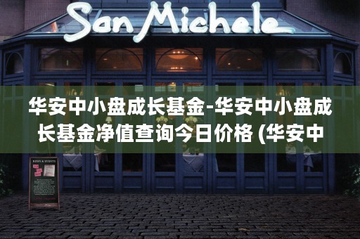 华安中小盘成长基金-华安中小盘成长基金净值查询今日价格 (华安中小盘成长基金净值天天基金)