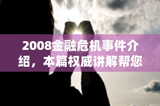 2008金融危机事件介绍，本篇权威讲解帮您排忧解难！ (2008金融危机我国怎么解决)