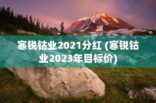 寒锐钴业2021分红 (寒锐钴业2023年目标价)