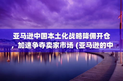 亚马逊中国本土化战略降佣开仓，加速争夺卖家市场 (亚马逊的中国)