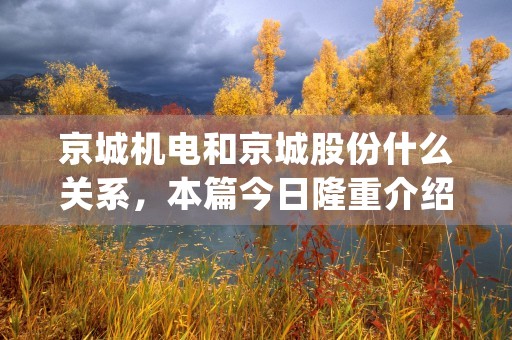 京城机电和京城股份什么关系，本篇今日隆重介绍！ (京城机电和京城股份有关系吗)